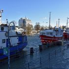 Hochwasser am Alten Strom in Warnemünde (2)