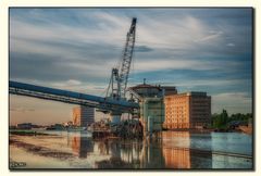 Hochwasser am Mannheimer Hafen