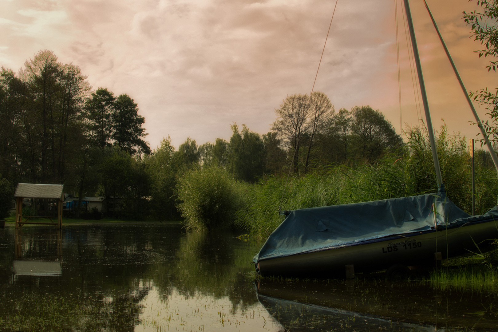 Hochwasser am Neuendorfer See Foto & Bild landschaft, bach, fluss