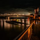 Hochwasser am Rhein in Worms