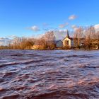 Hochwasser am Schiedunger Teich in Thüringen