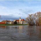 Hochwasser am Schloss Pretzsch