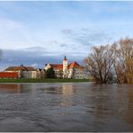 Hochwasser am Schloss Pretzsch