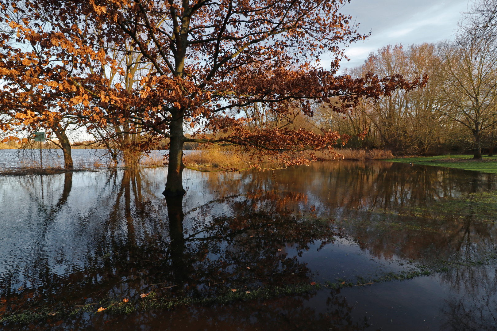 Hochwasser am See