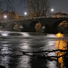 Hochwasser an der alten Saale - Brücke...