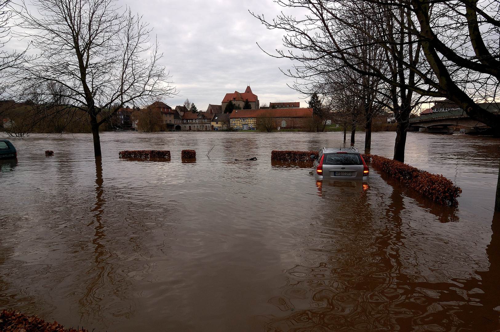 Hochwasser an der Fulda