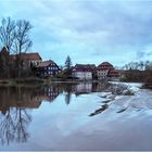 Hochwasser an der Fulda bei Guxhagen