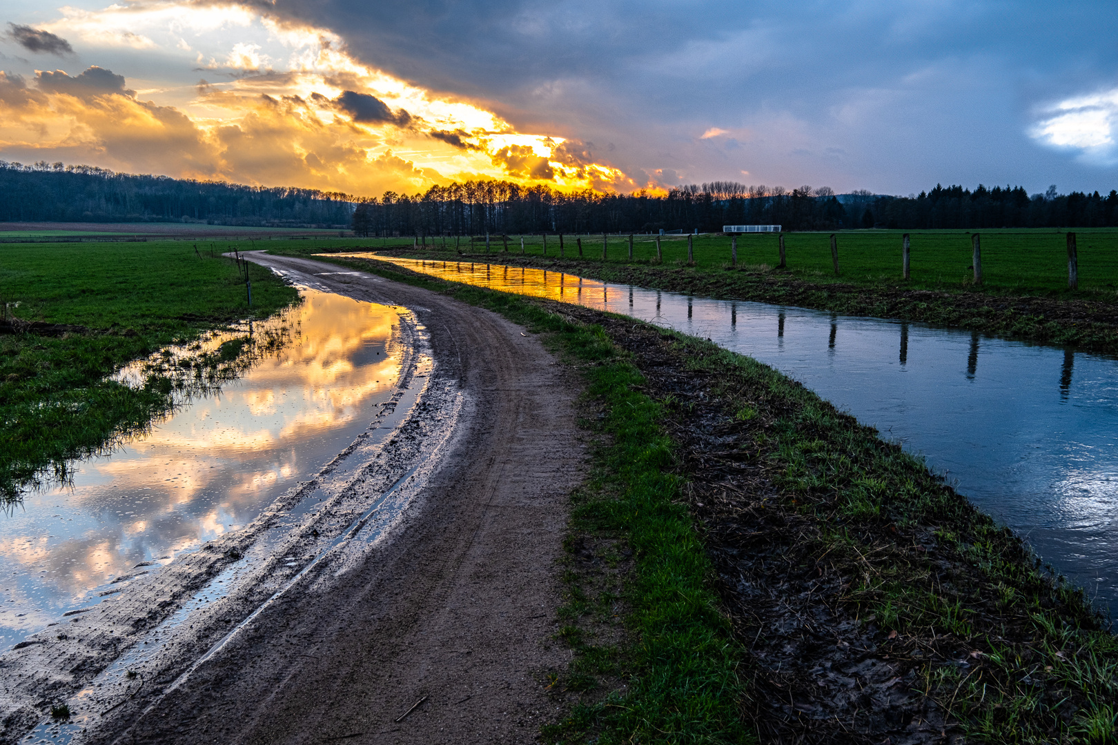 Hochwasser an der Hase bei Natbergen/Stockum