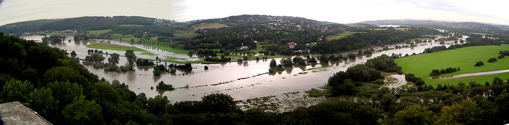 Hochwasser an der Ruhr bei Kemnade