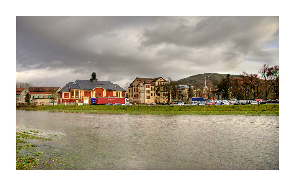 hochwasser an der werra ...