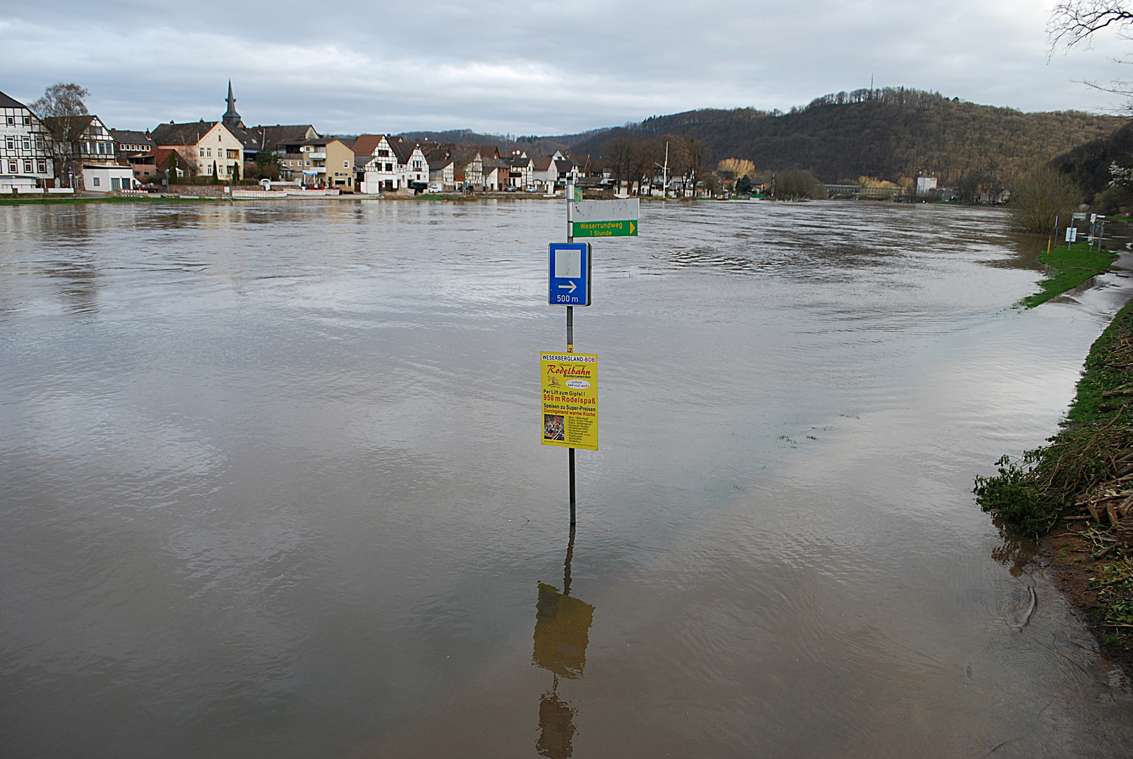 Hochwasser an der Weser...