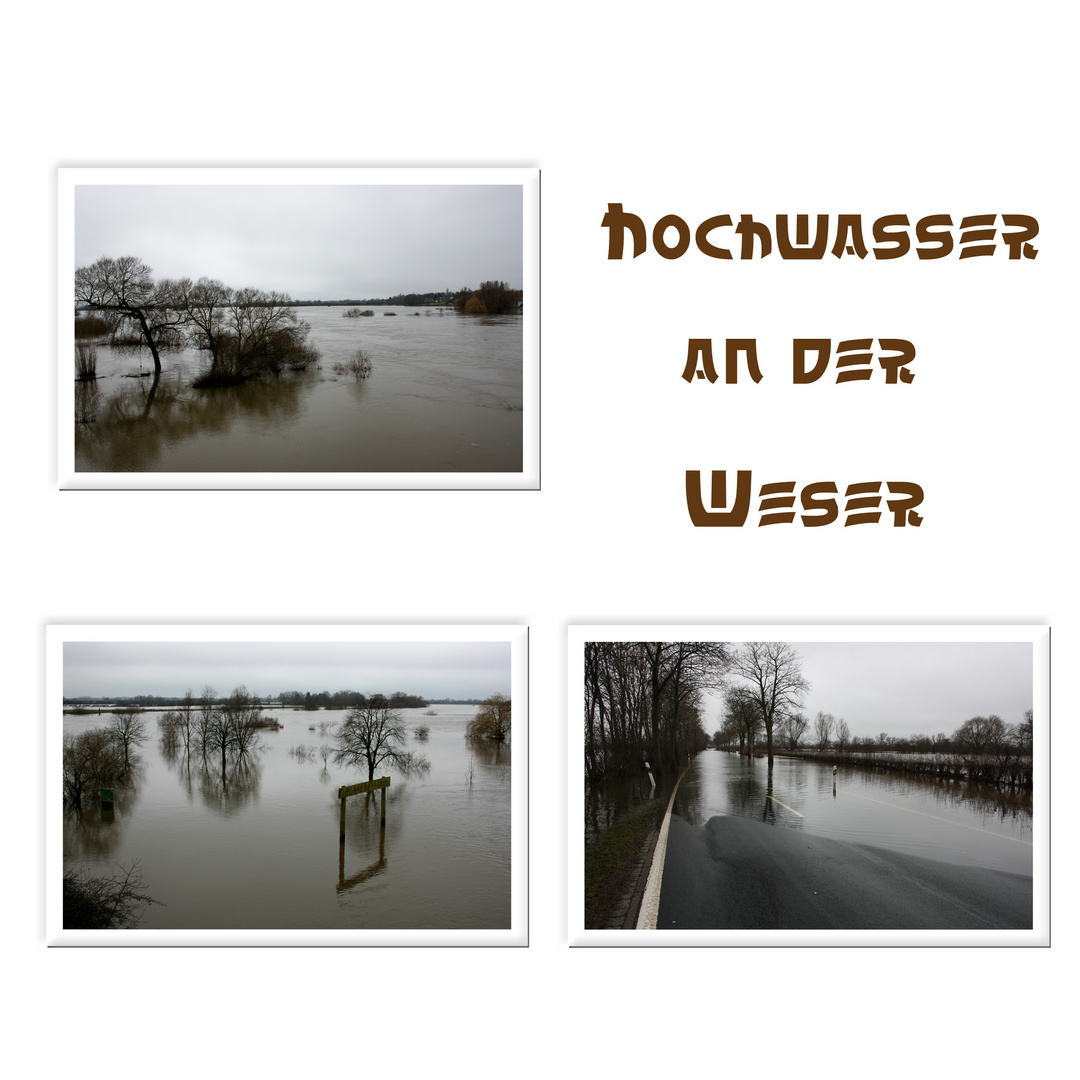 Hochwasser an der Weser