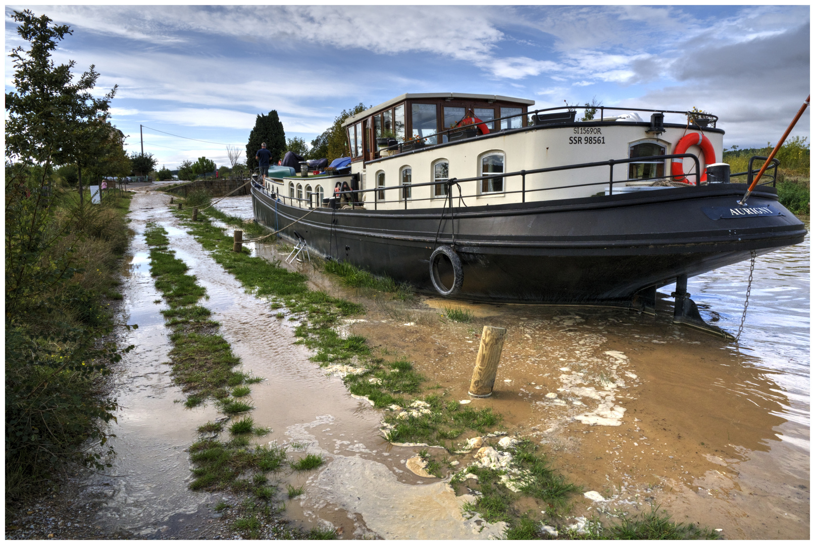 Hochwasser auf dem Canal du midi