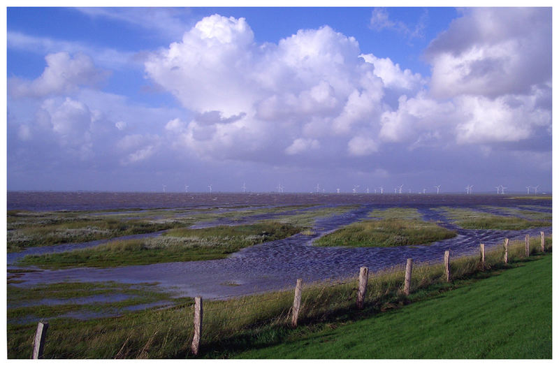 Hochwasser auf der Hamburger Hallig 2