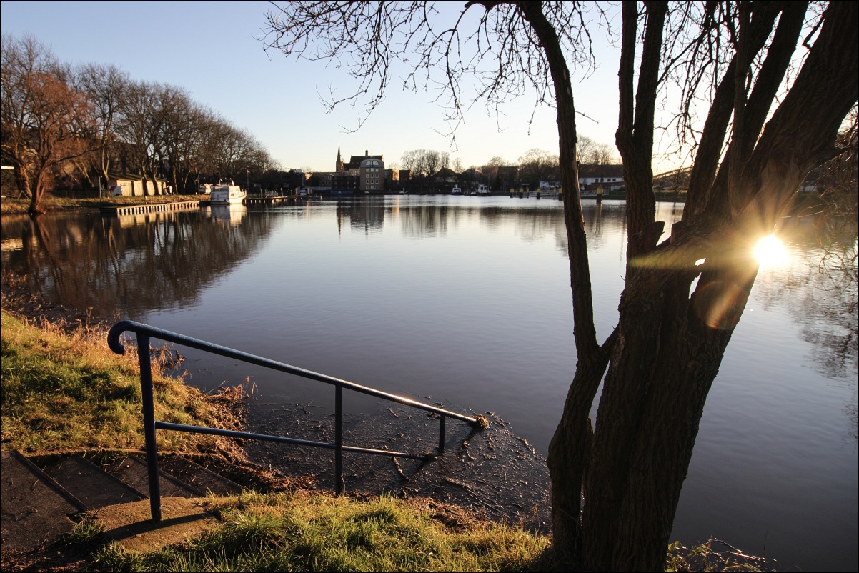 Hochwasser im Hafen