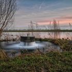 Hochwasser im Rheinbogen bei Rheinberg - Eversael