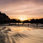 Hochwasser im Sonnenuntergang