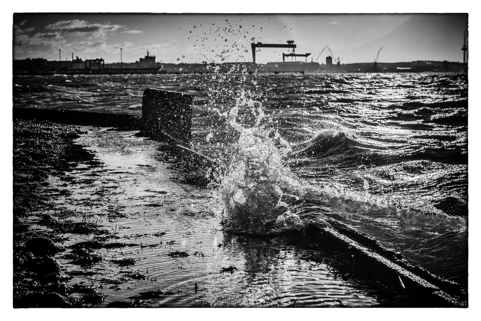 Hochwasser in der Kieler Förde