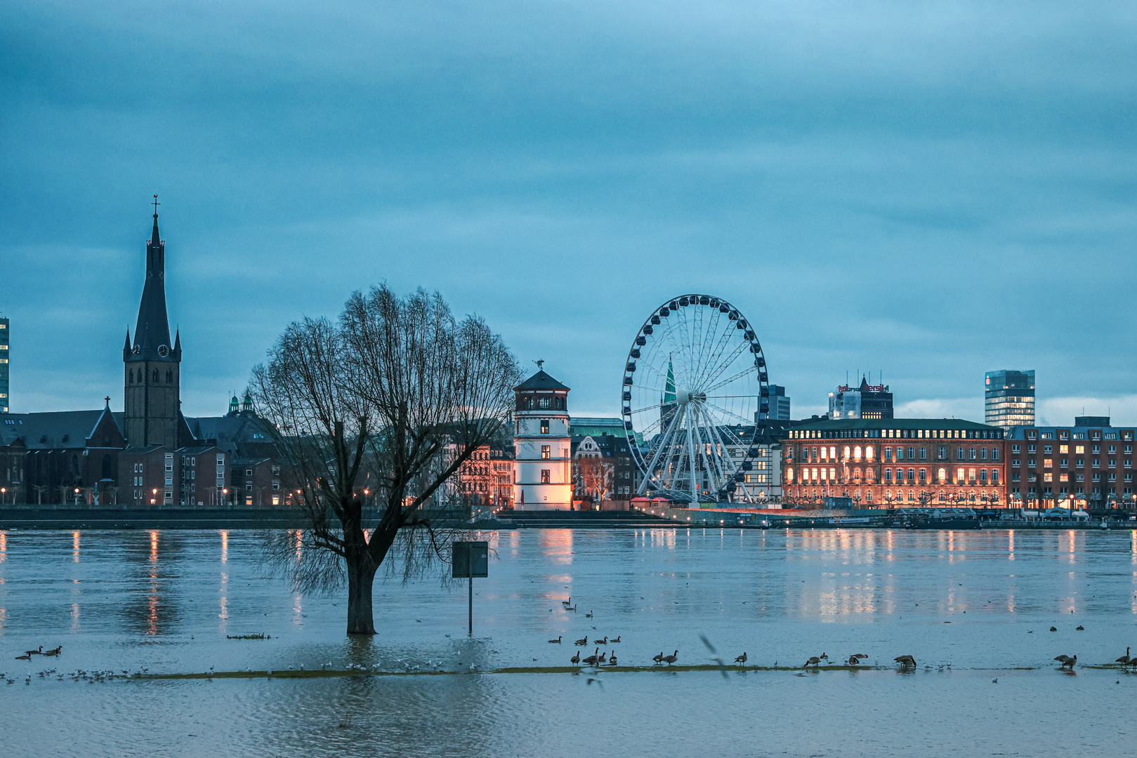 Hochwasser in Düsseldorf