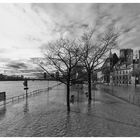 Hochwasser in Frankfurt am (im) Main - Untermainkai