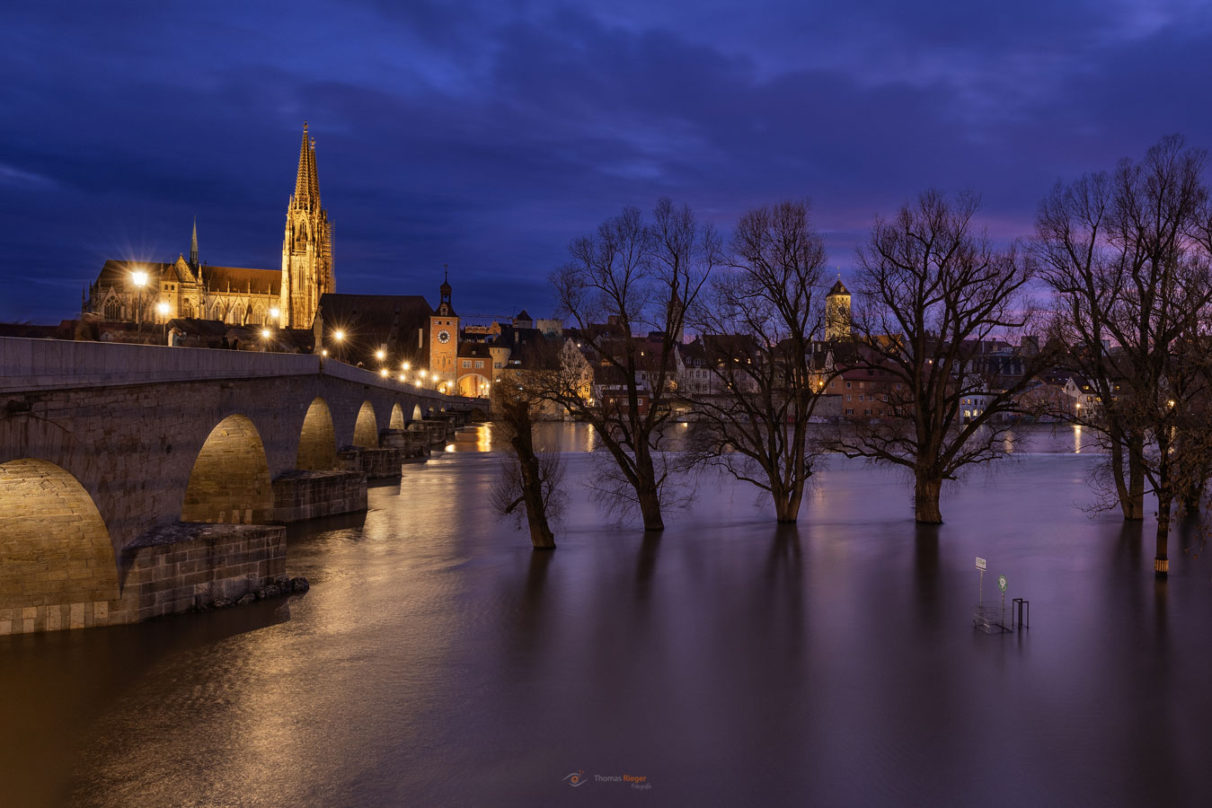 Hochwasser in Regensburg an Weihnachten