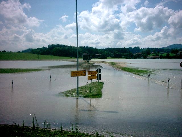 *Hochwasser* Kreisverkehr Umgehung Krugzell 2