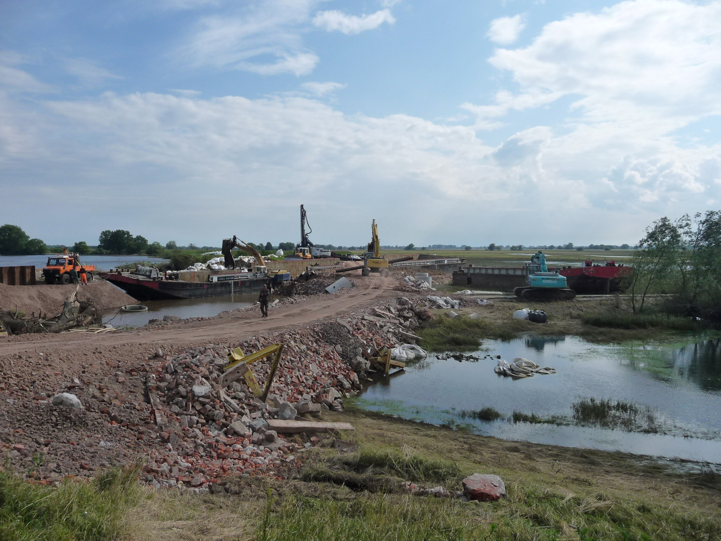 Hochwasser-Nachlese Fischbeck (Sachsen-Anhalt)