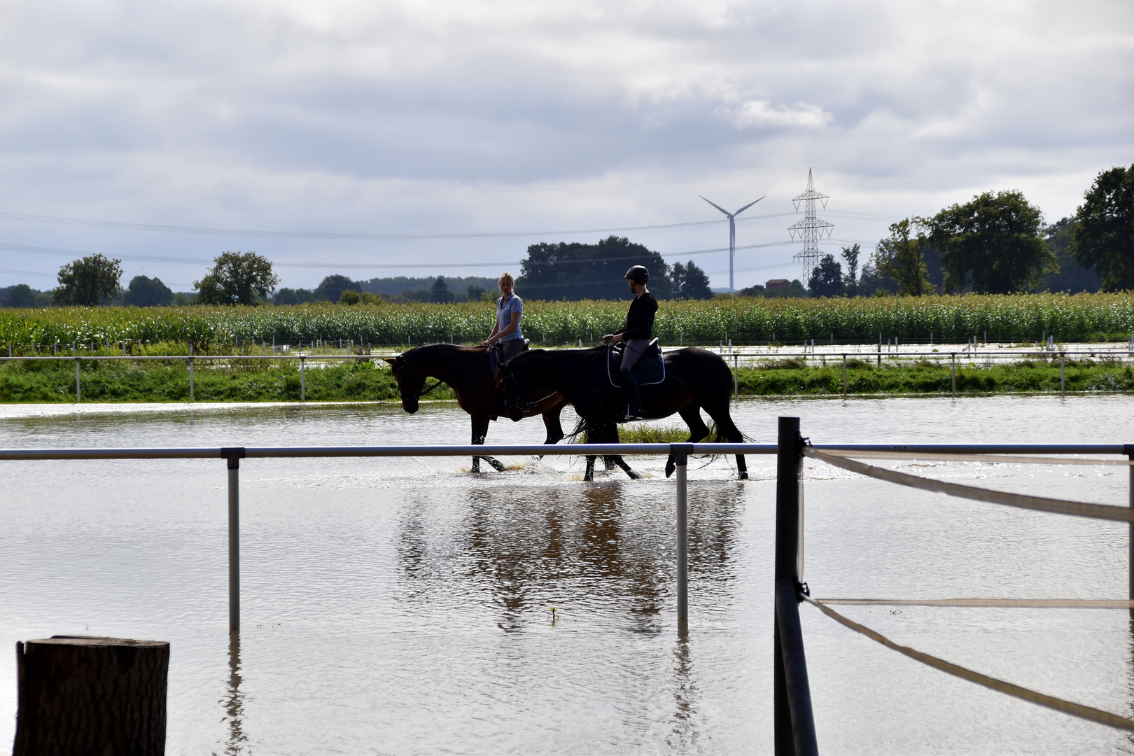 Hochwasser-Reiten