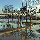 Hochwasser Touristen