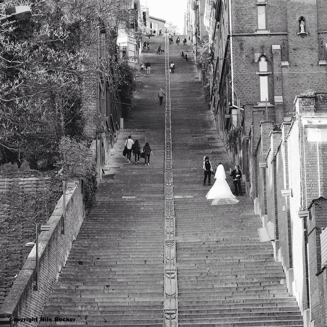 Hochzeit auf Bauerntreppe