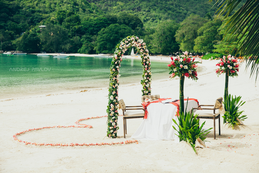 Hochzeit auf Seychellen.