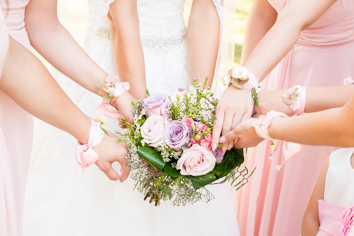 Hochzeit in apricot