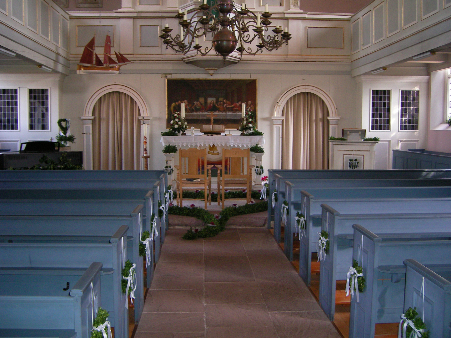 Hochzeit in der Kirche der Elbinsel Krautsand Altes Land