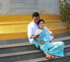 Hochzeit Paar in Myanmar 