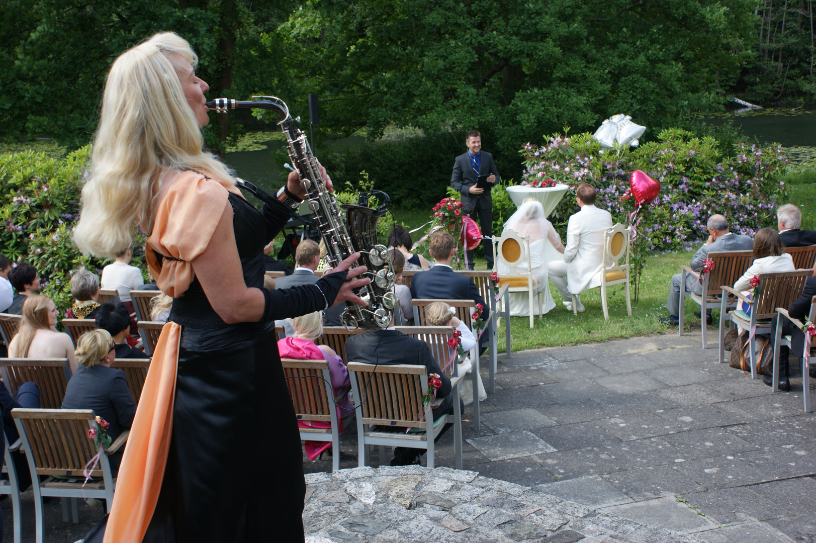 Hochzeit-Trauung-Musik mit Saxophonistin