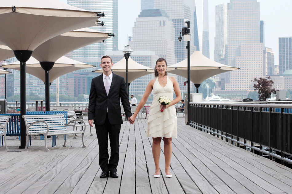 Hochzeit vor der Skyline Manhattans