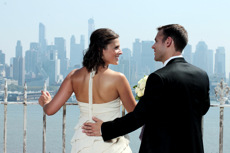 Hochzeit vor der Skyline Manhattans