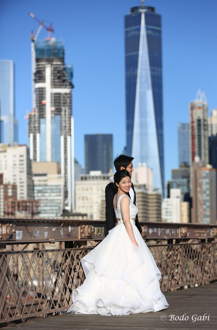 Hochzeitsbilder auf der Brooklyn Bridge