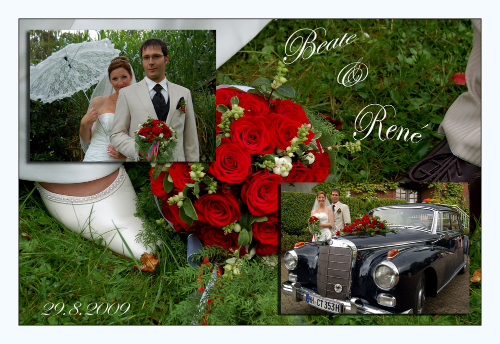 Hochzeitscollage Beate&Rene´