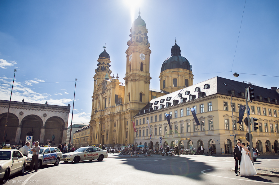 Hochzeitsfoto am Odeonsplatz