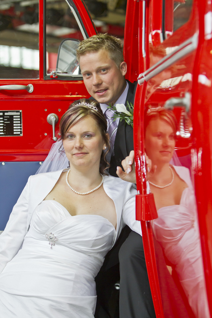 Hochzeitsfotografie im Feuerwehrmuseum in Eisenhüttenstadt