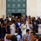 Hochzeitsgesellschaft vor dem Dom von Martina Franca