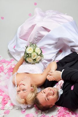 Hochzeitshooting in Studio