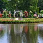 Hochzeitsinsel im Rosarium