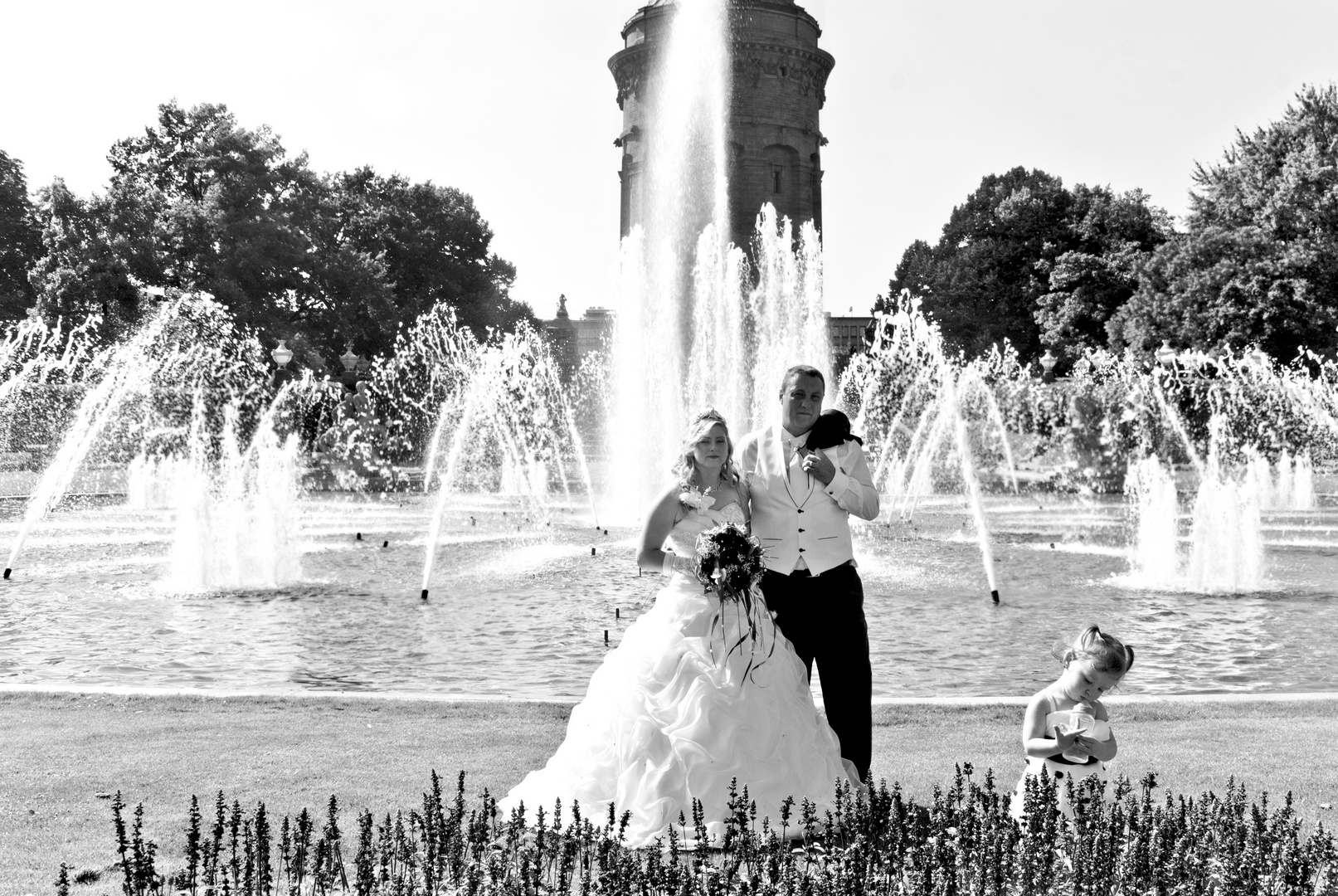 Hochzeitspaar am Wasserturm