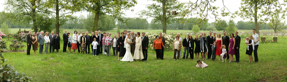 Hochzeitspanorama - Hochzeitsfoto - Gruppenfoto