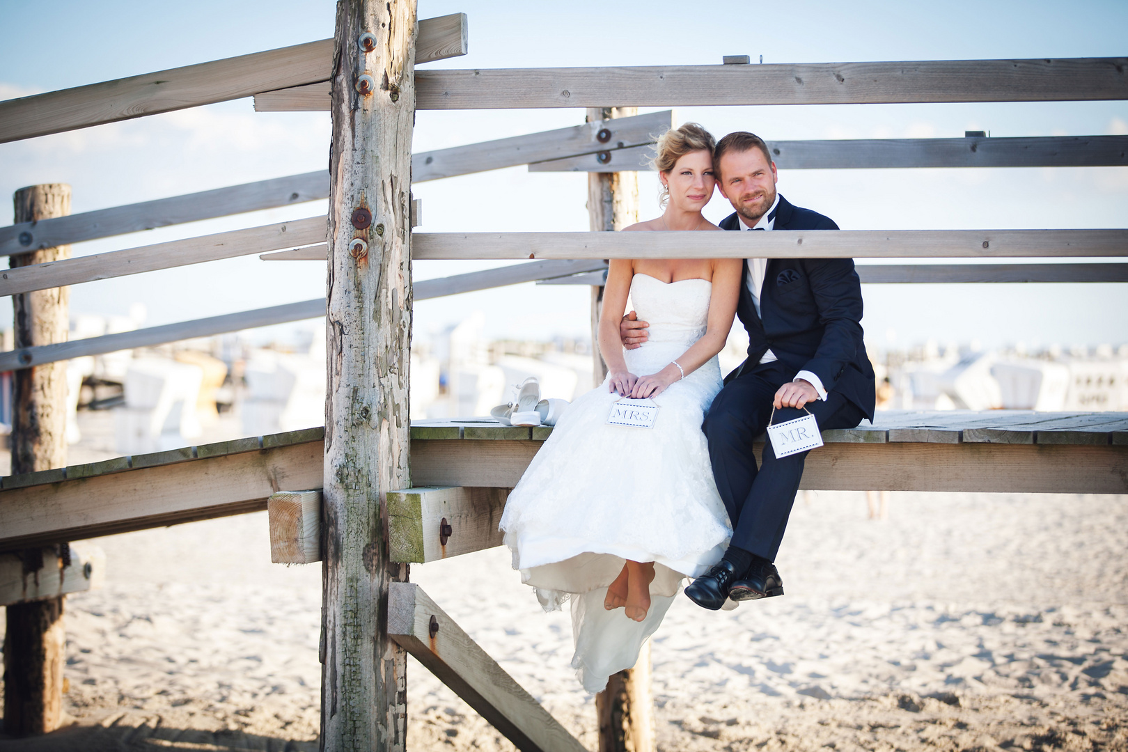 Hochzeitsshooting am Strand von Sankt Peter Ording