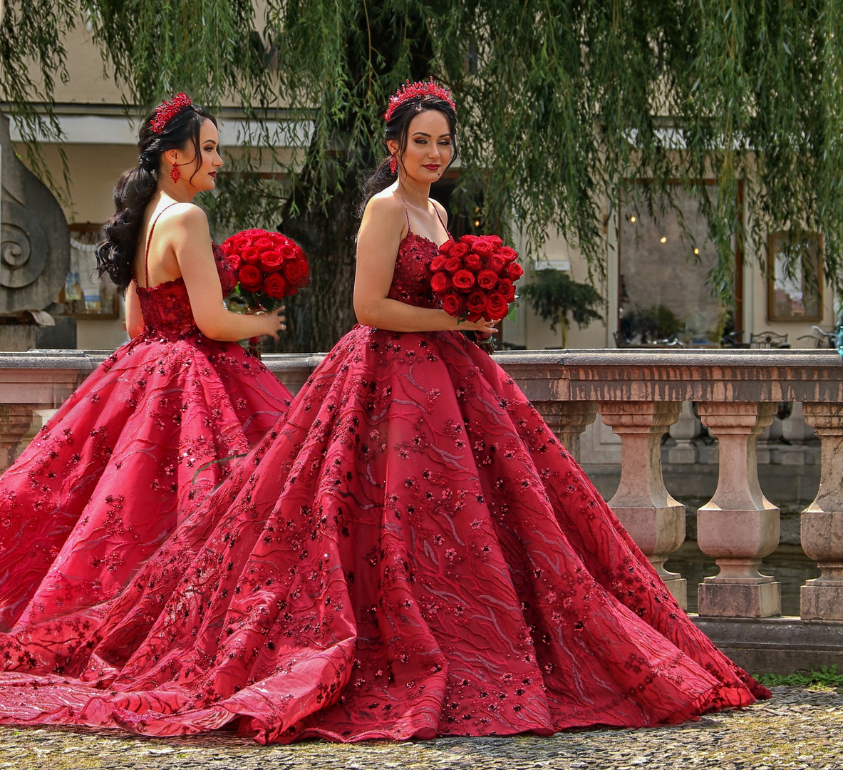 Hochzeitsshooting Lady in red