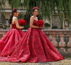 Hochzeitsshooting Lady in red