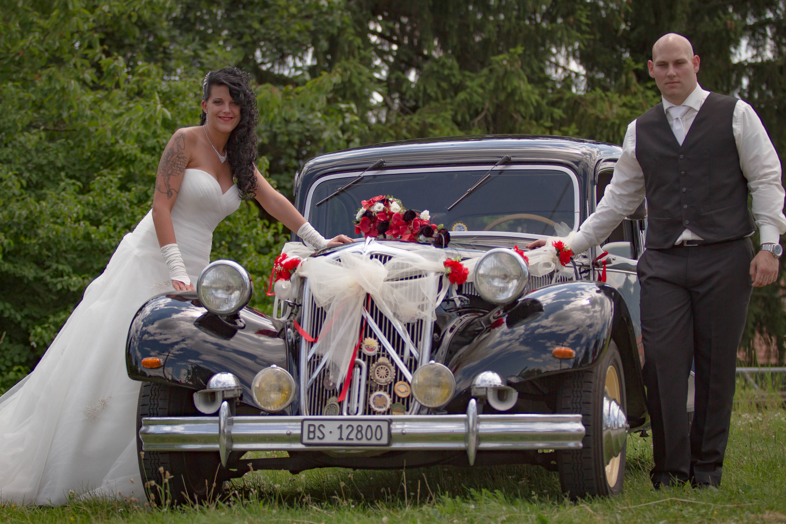 Hochzeitsshooting mit Old Car